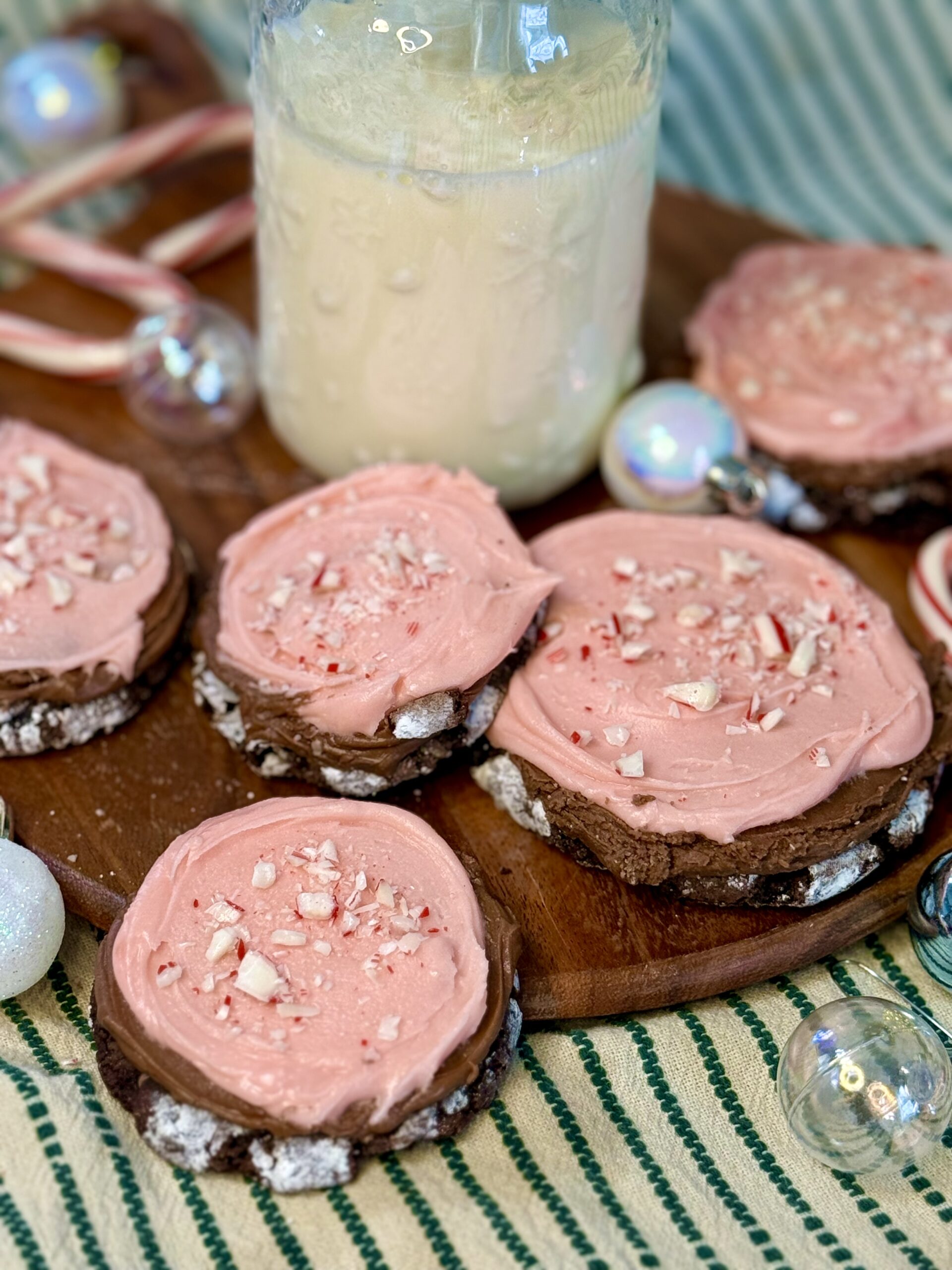 Candy Cane Crinkles: Fudgy Peppermint Perfection